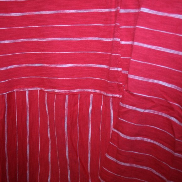 Habitat Clothes to Live in Lagenlook Red Stripe Top Size Large - Picture 2 of 4